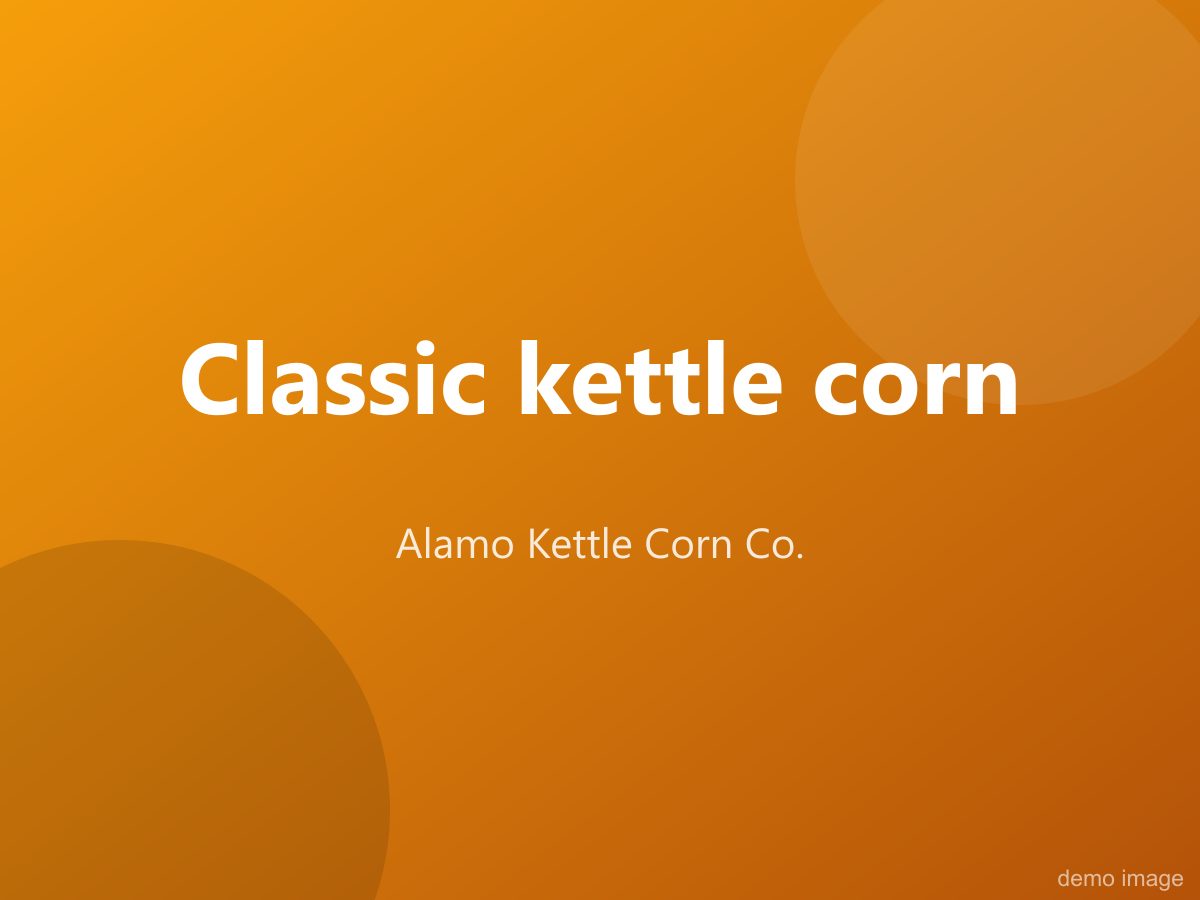 Classic kettle corn