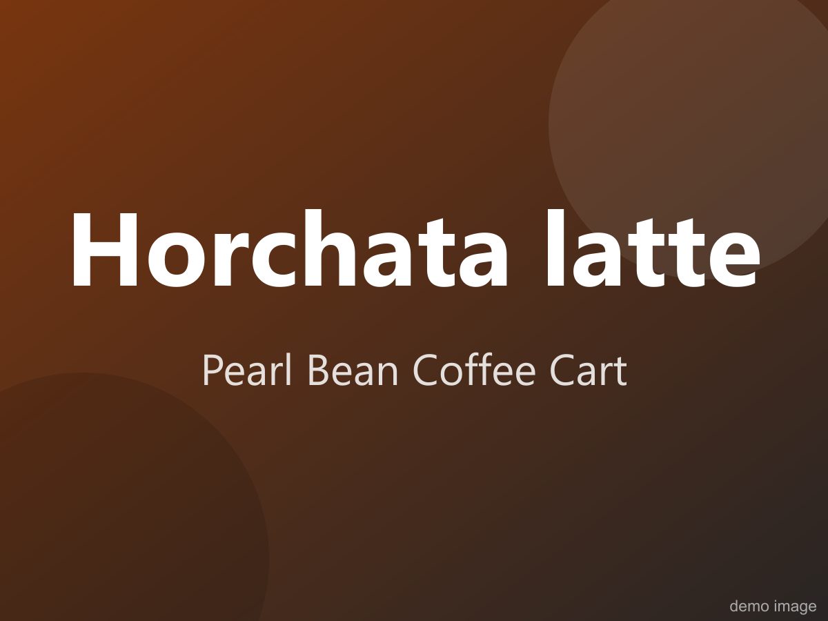 Horchata latte