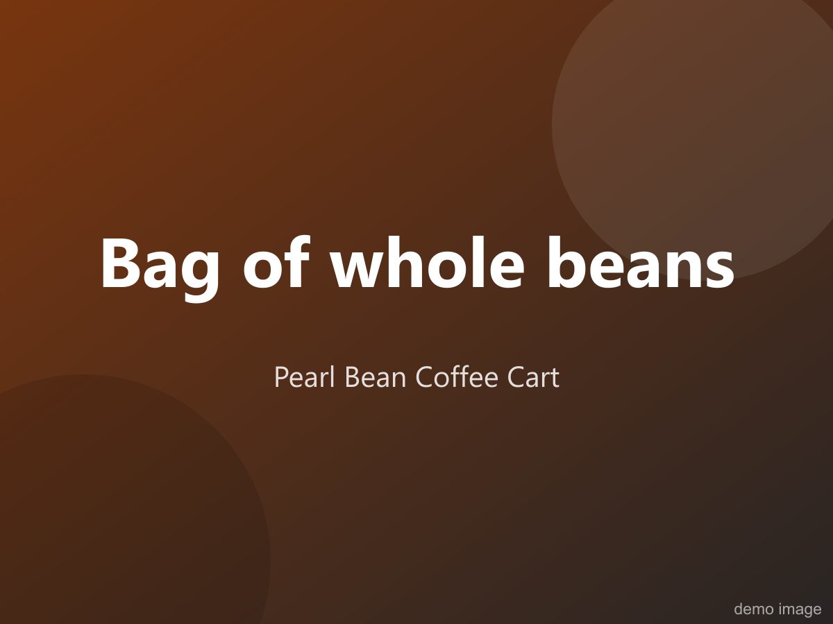Bag of whole beans