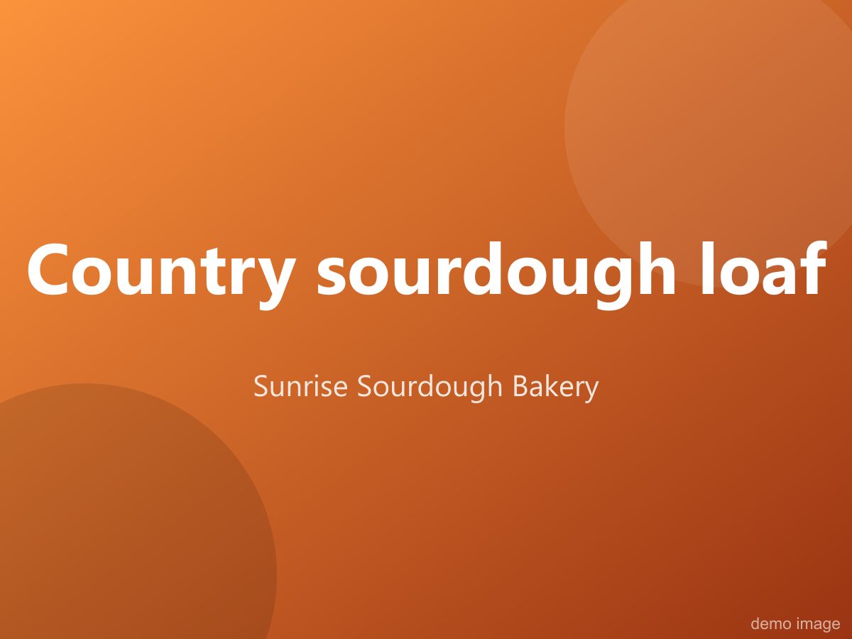 Country sourdough loaf