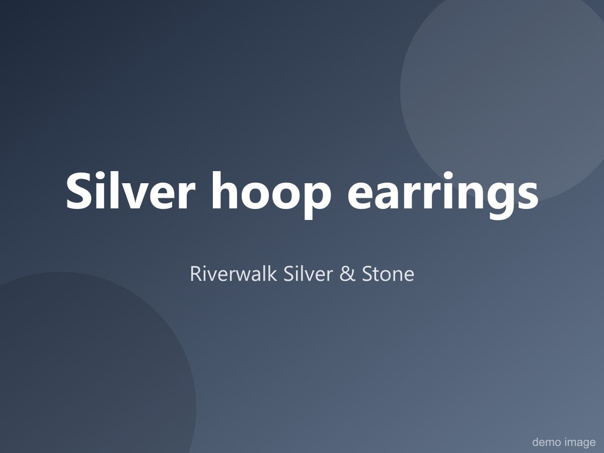 Silver hoop earrings